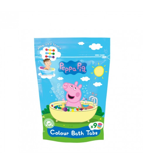 Świnka Peppa barwinki koloryzujące do kąpieli 144 g - DISPLAY 14 op.