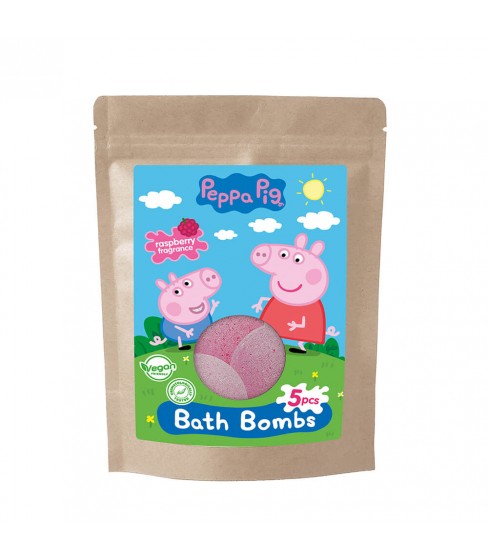 Świnka Peppa kule musujące do kąpieli 5x50g - DISPLAY 12 op.