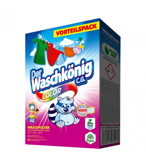 Der Waschkönig C.G. Color proszek do prania 2,88 kg - 48 WL
