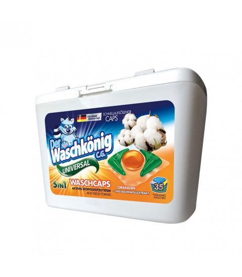 Der Waschkönig C.G ORANGEN UND BAUMWOLLEXTRAKT Universal Kapsułki do prania 35 szt.