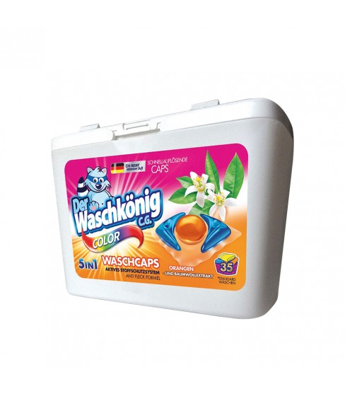 Der Waschkönig C.G ORANGEN UND BAUMWOLLEXTRAKT Color Kapsułki do prania 35 szt.