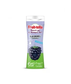 Fruittella żel pod prysznic i szampon do włosów 2w1 300 ml jeżyna