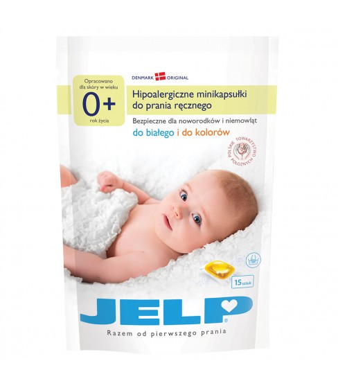 JELP 0+ hipoalergiczne minikapsułki do prania ręcznego 15 szt.
