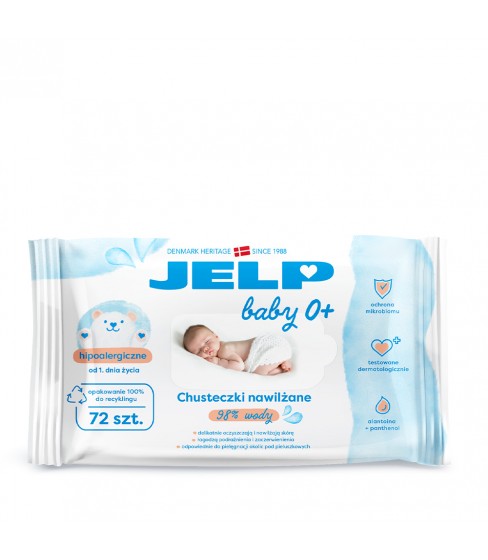 JELP Baby+ Hipoalergiczne chusteczki nawilżane 72 szt.