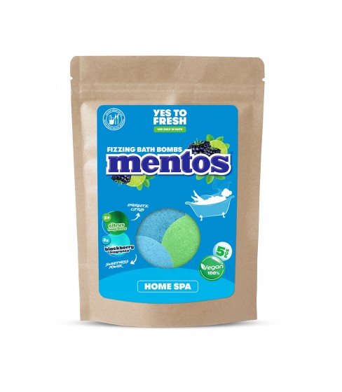 Mentos kule musujące 5x50g jeżyna, bergamotka